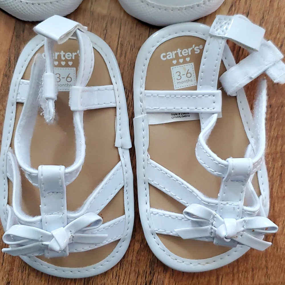 Vitamin Baby Hightops and Carters sandals-2 pair infant shoes‎ 3M